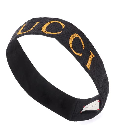 gucci logo headband black|gucci denim headband.